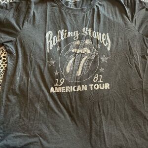 Rolling Stones 1981 American Tour Black Graphic Tee